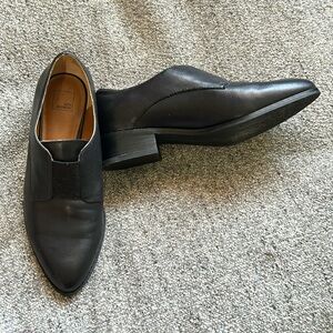 Black Leather Oxfords